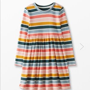 Hanna Andersson Knit Rib Dress in Rainbow Multi - Size 6-7 (120cm)